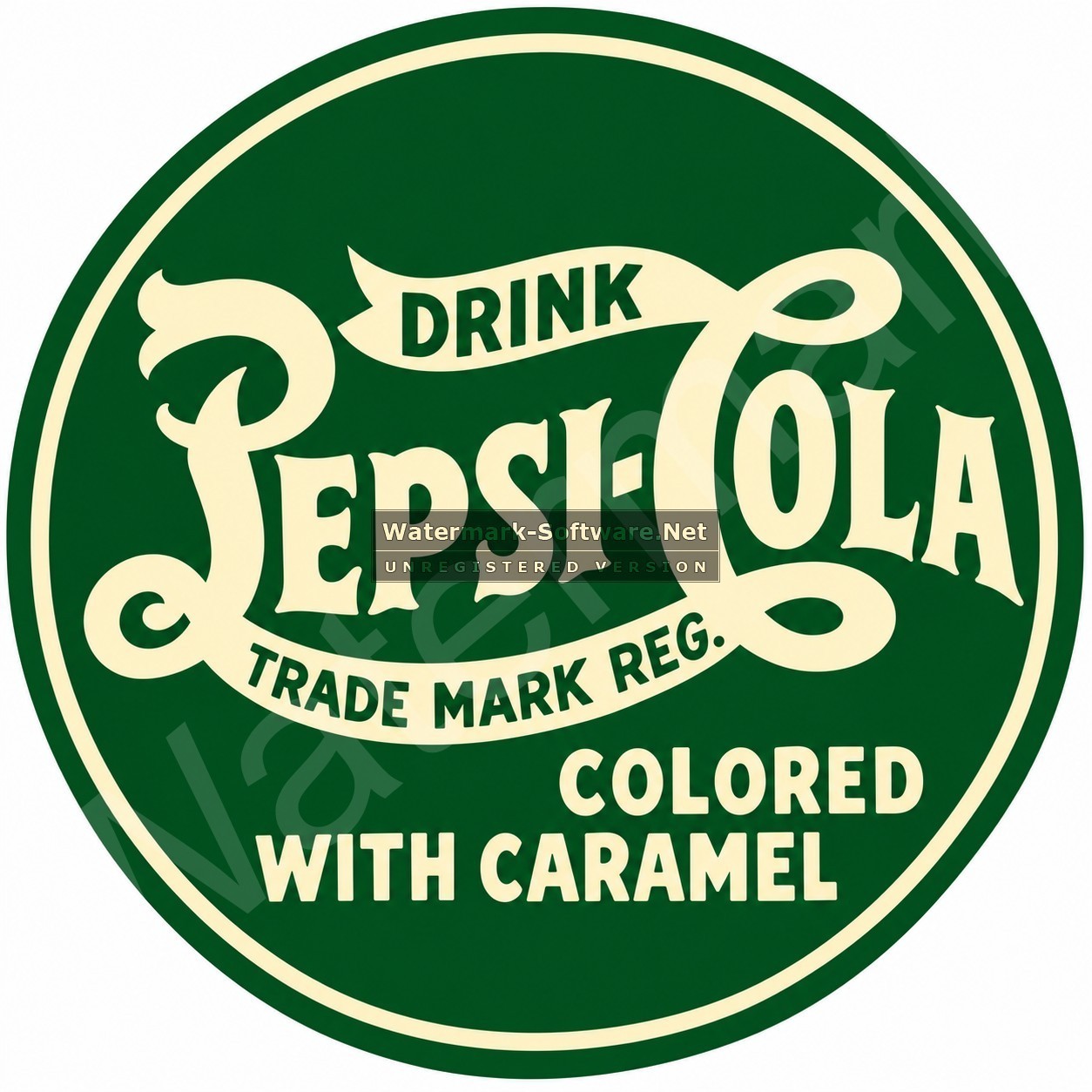 Pepsi-Cola Green Circular Emblem 11.75\