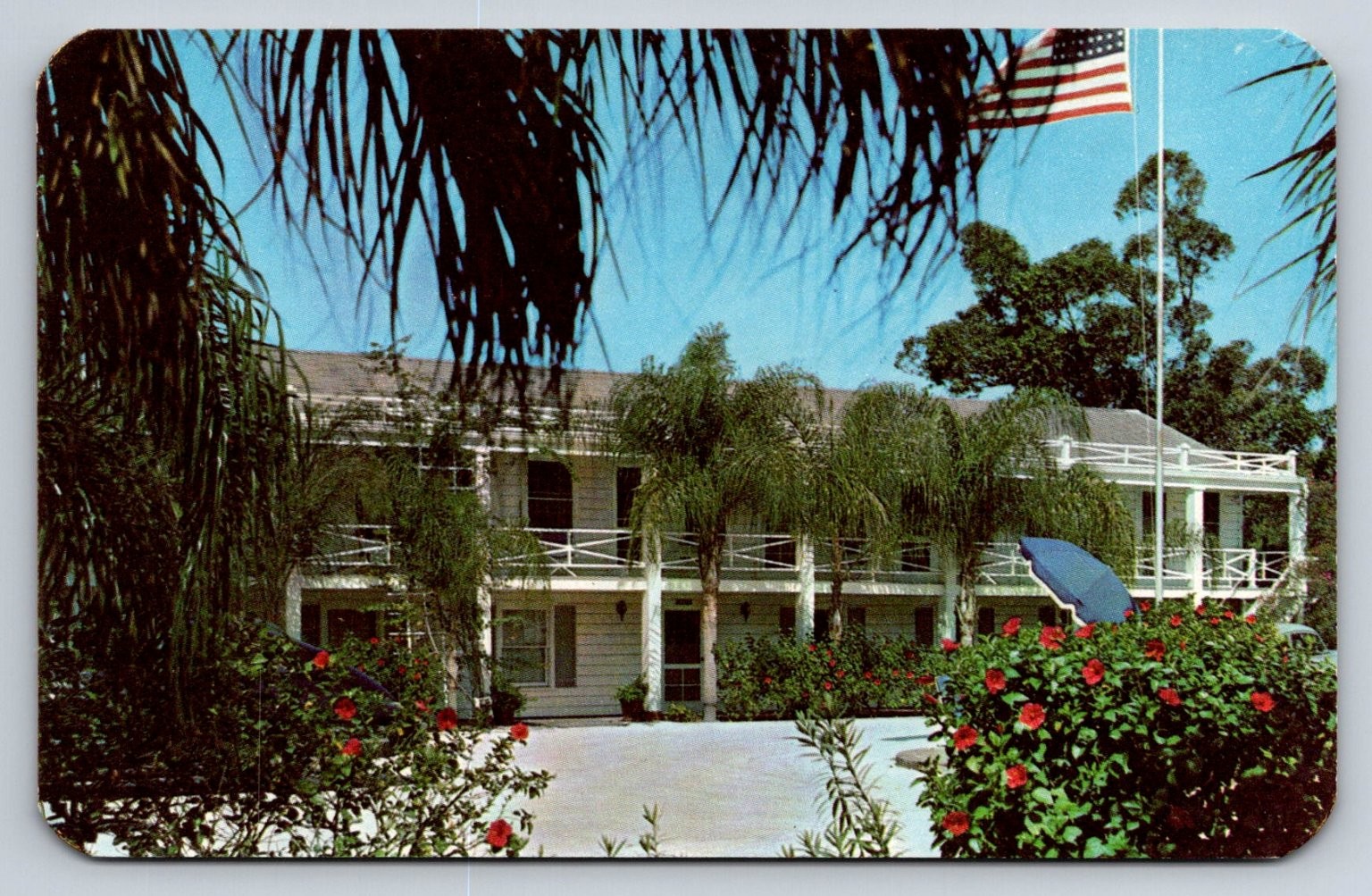 St. Petersburg FL The Colonials Lodge Hotel Vintage Postcard