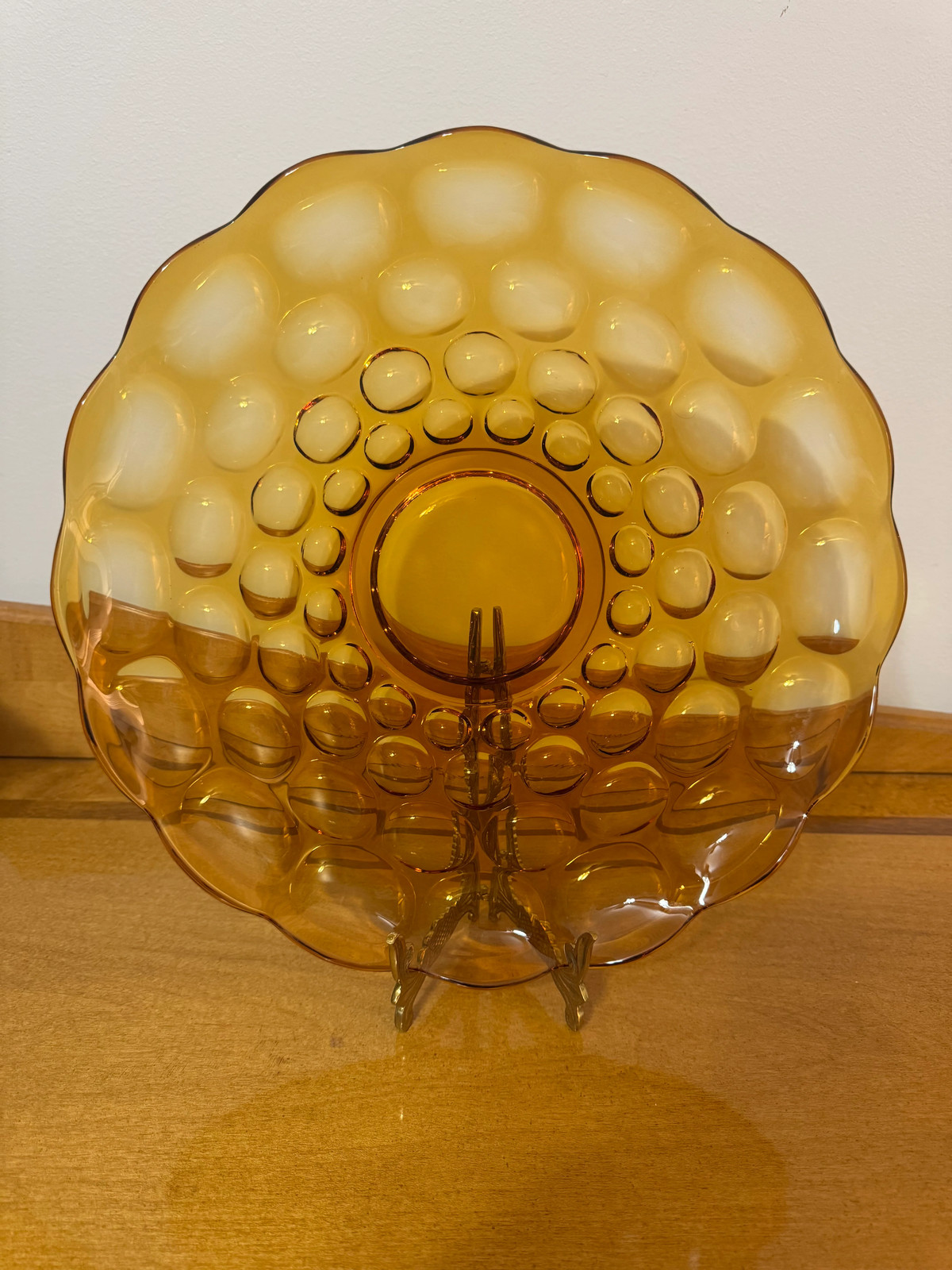 Vintage Amber Glass Imperial Platter