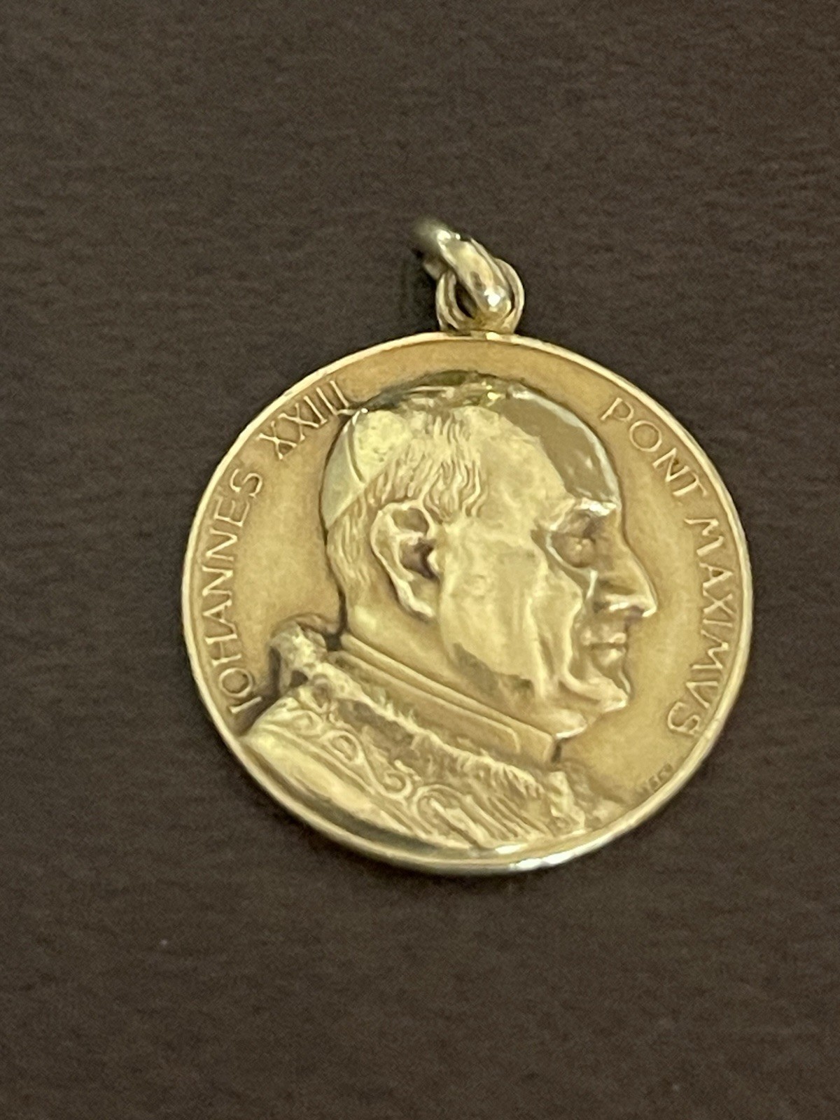 Pope John XXIII 23rd 18 Kt Gold Medal Medallion Italy 750 Saint The Good Pope