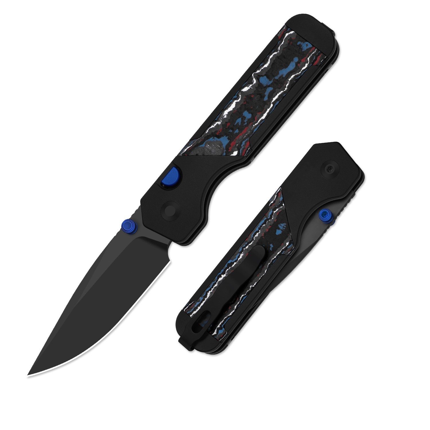 Kizer Militaw 315 Folding Pocket Knife M390 Blade Aluminum & FatCarbon Handle
