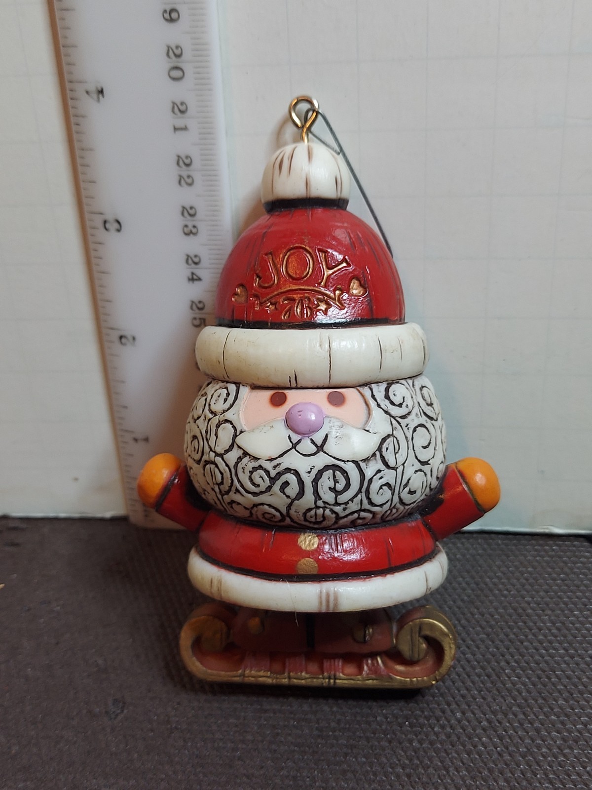 Vintage 1976 Hallmark Santa Christmas Ornament 4