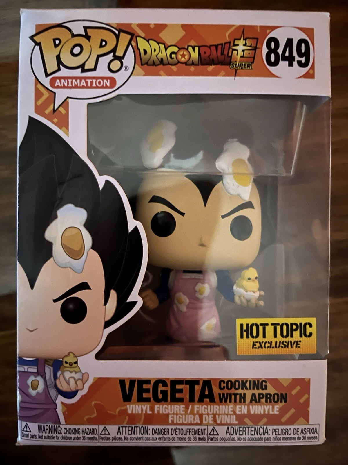 Funko Pop Dragon Ball Super Vegeta Cooking with Apron #849 Hot Topic Exclusive