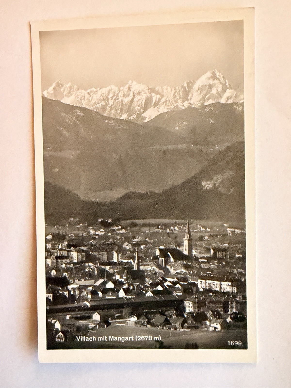 Villach with Mangart Historical Photo Card. Lot 141393