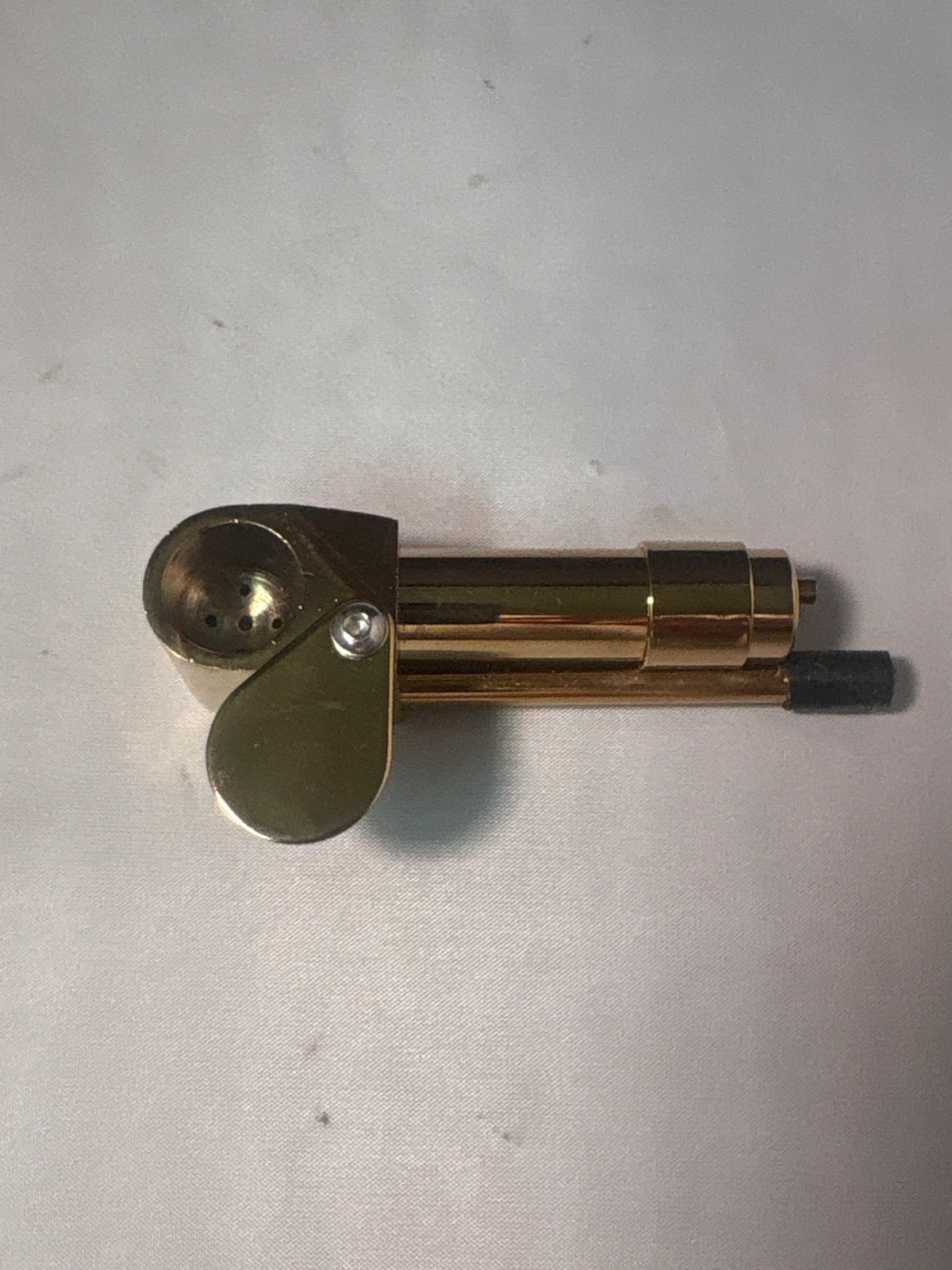 1× Brass Tobacco Smoking Proto Pipe style w Stash Storage Cylinder Chamber