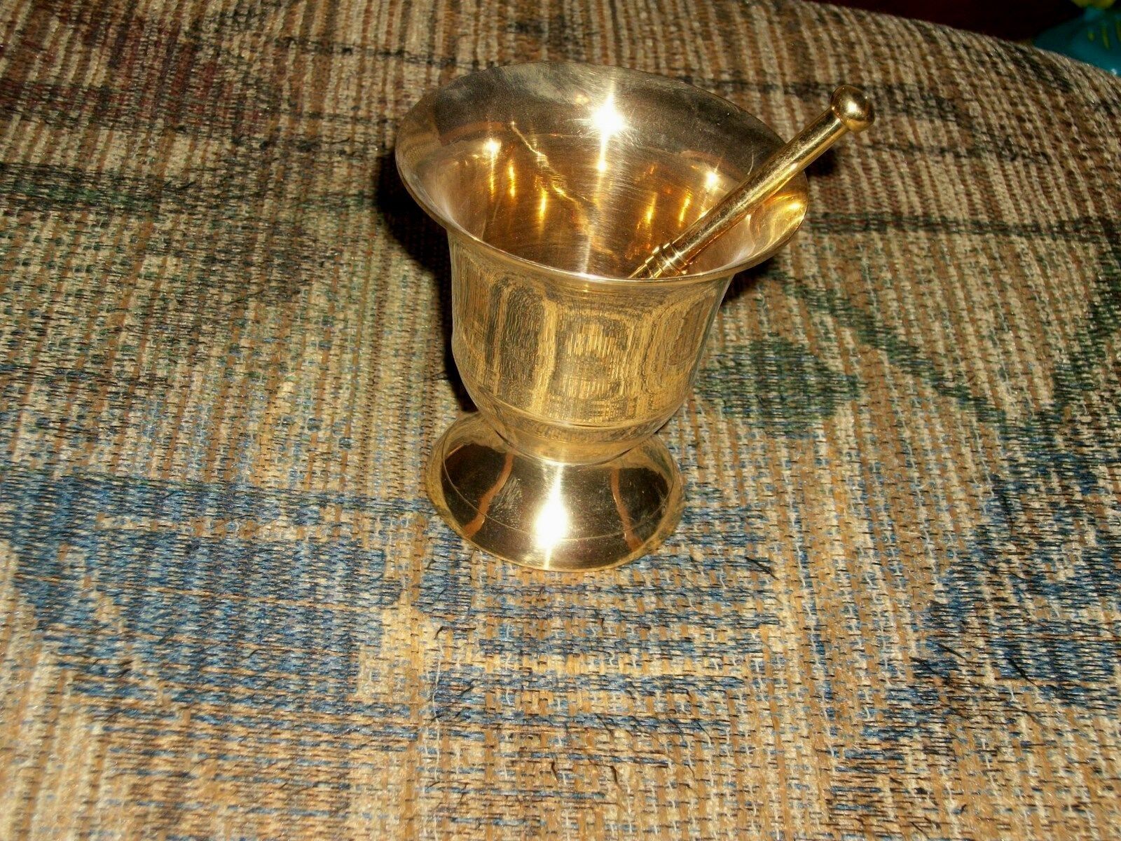 NEW Brass Mortar and Pestle Apothecary Herbal Decorative Useable medicine herb