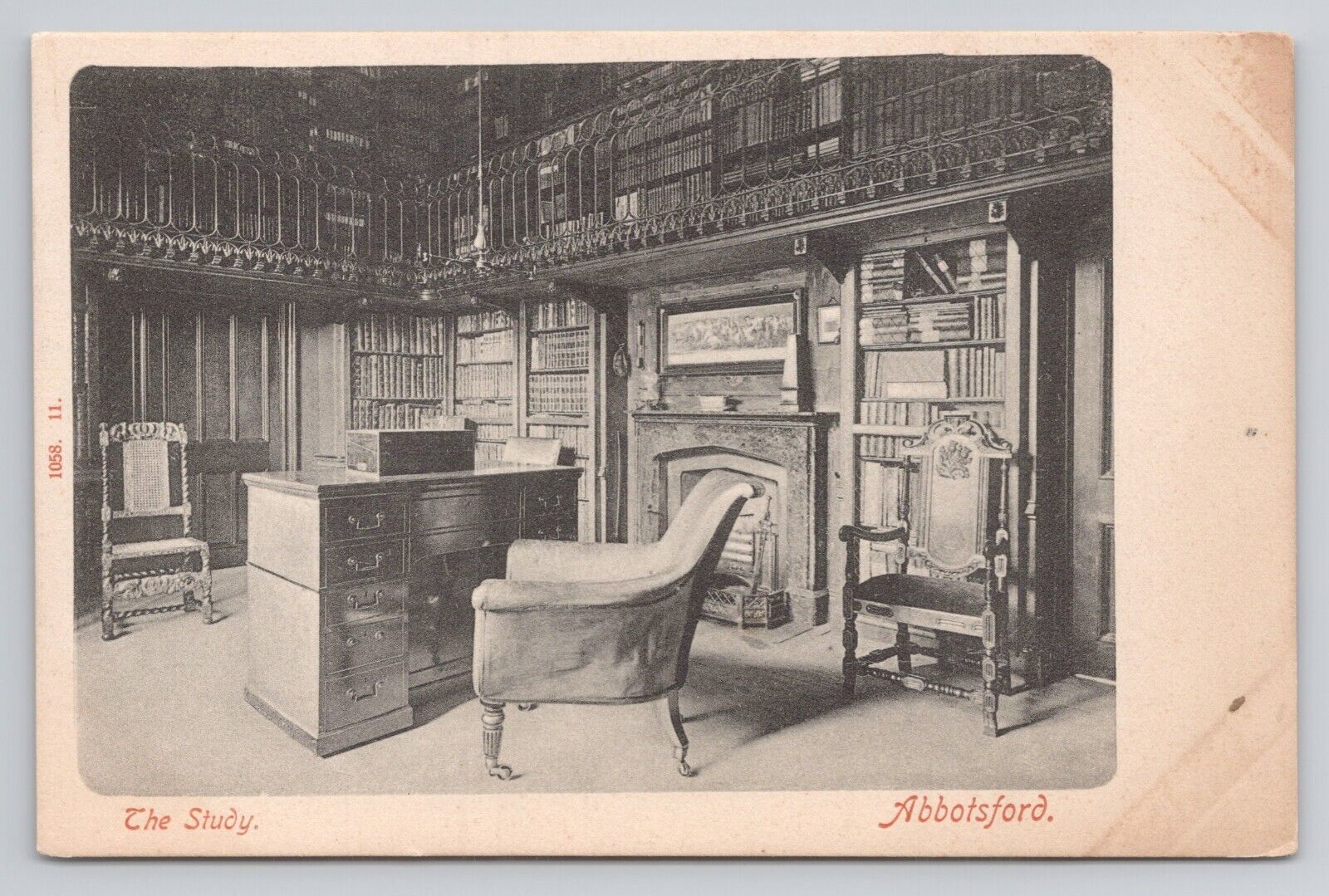 Postcard The Study Abbotsford
