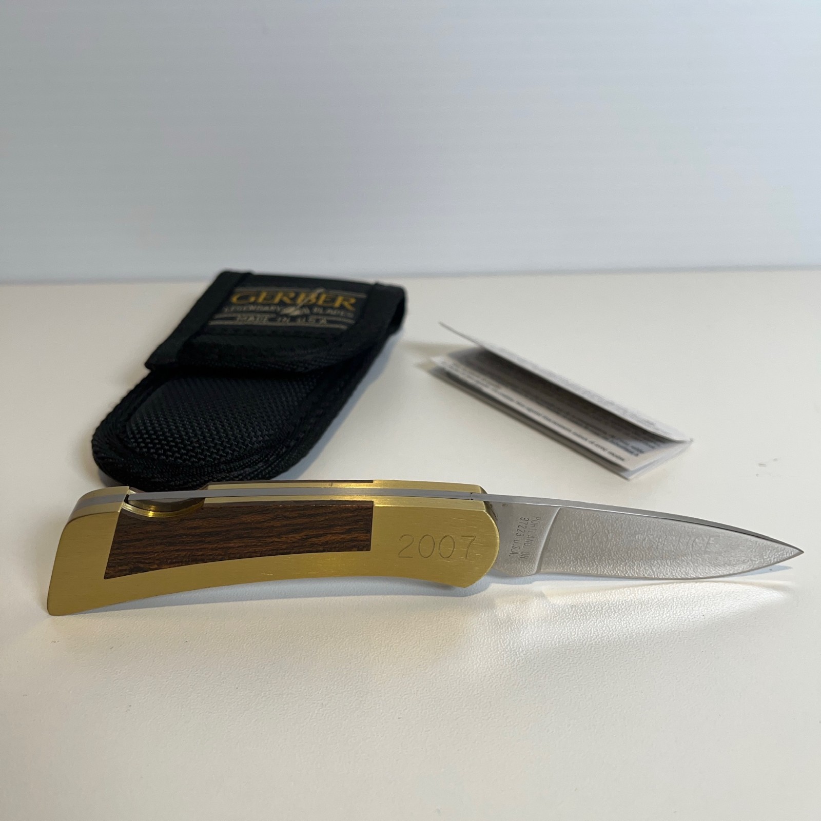 Vintage Gerber Sportsman Folding Pocket Knife USA Good Science Engraved 2007