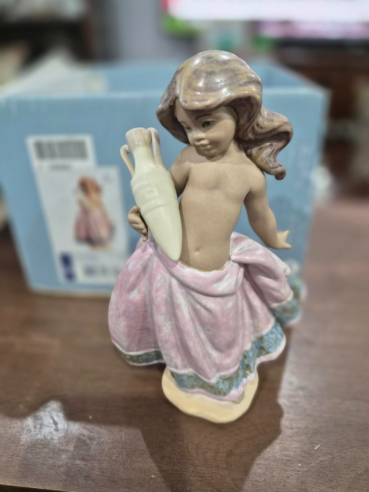 LLADRO GRES PROCELAIN 010.12332 LITTLE PEASANT GIRL (PINK) BRAND NEW N BOX