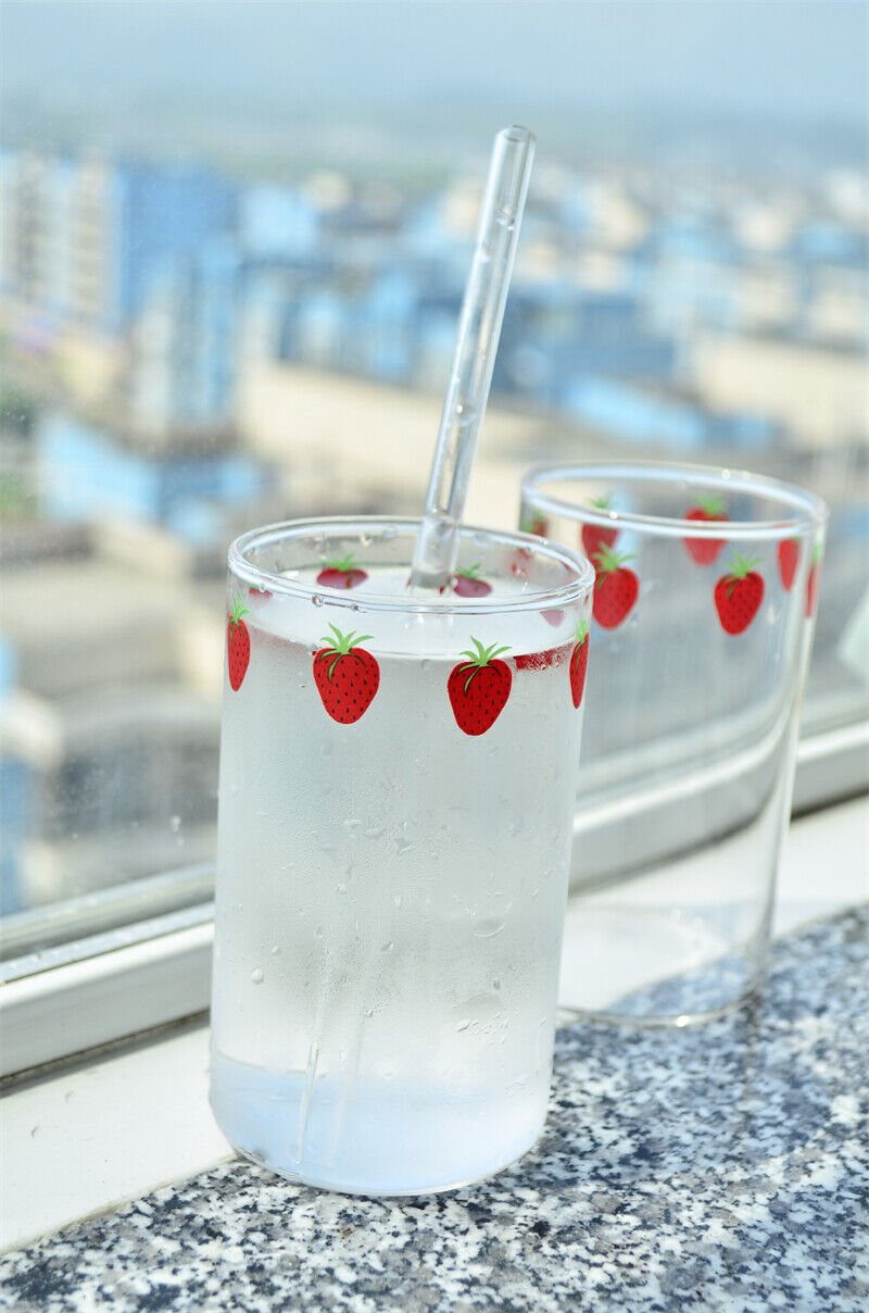 2PC NANA Oosaki Nana Water Cup Anime Strawberry Glass Heat-resistant Milk Cup