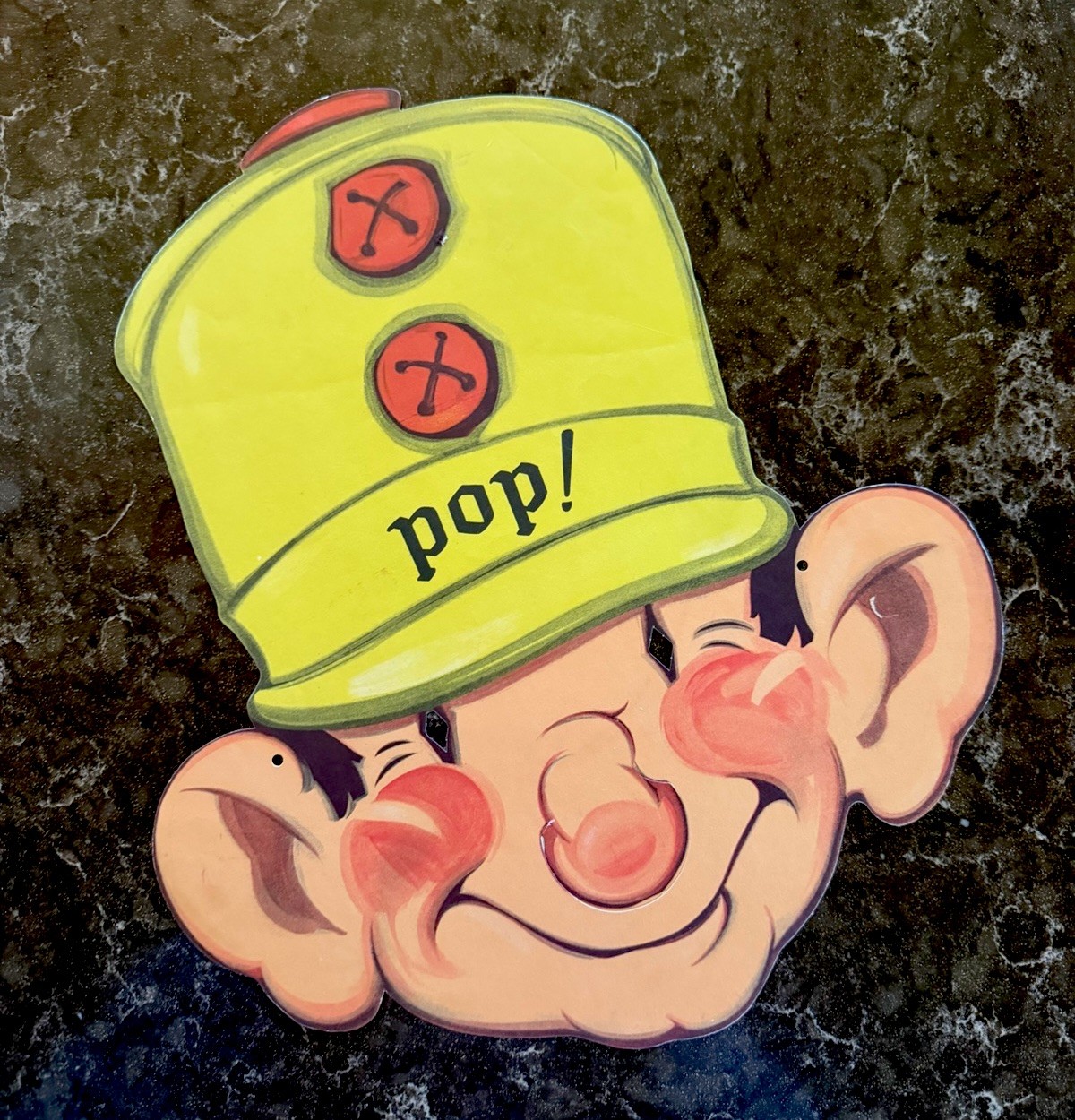 Vintage 1933 MR. POP Kellogg’s Rice Krispies Cereal Promotional Kids Paper Mask Vintage 1933 MR. POP Kellogg’s Rice Krispies Cereal Promotional Kids Paper Mask