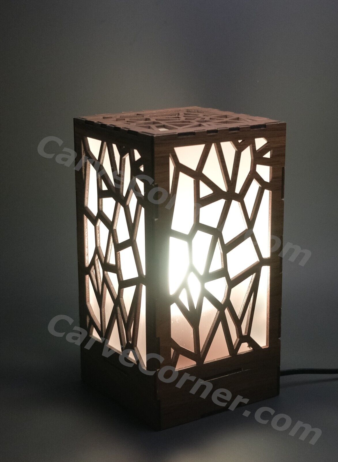 Wood home decor table lamp - Elegance of Starlight is ideal for end tables