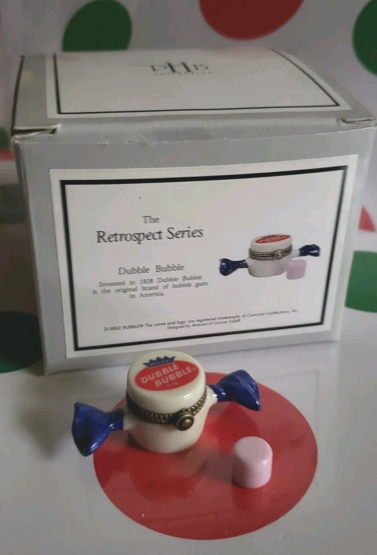 Dubble Bubble Gum Very Rare PHB Porcelain Hinged Box Midwest of Cannon Falls NIB