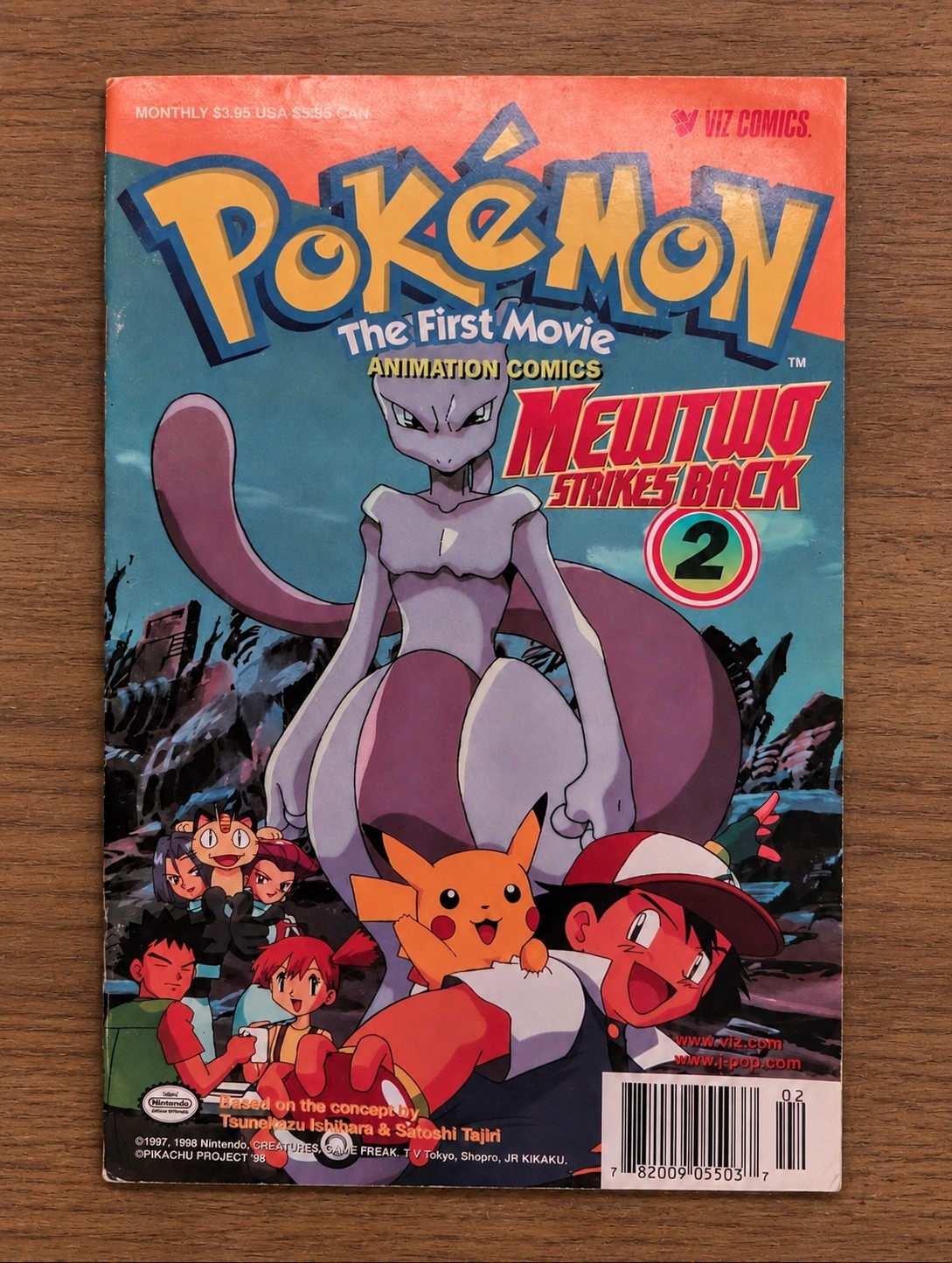 Pokemon The First Movie Mewtwo Strikes Back #2 1998 Viz Animation Comics VF/NM