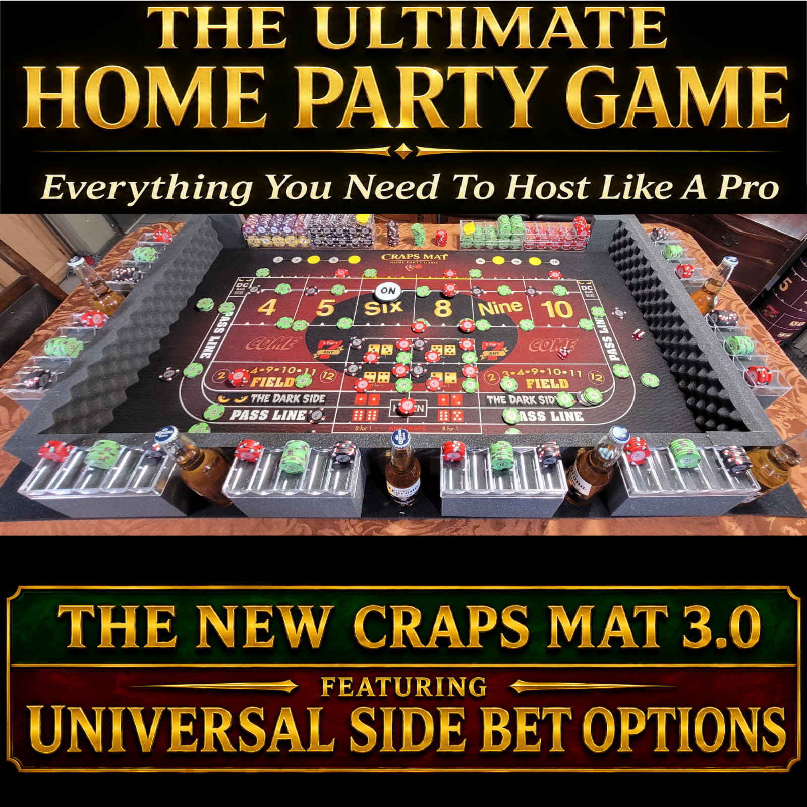 Craps Mat Home Party Game 60\