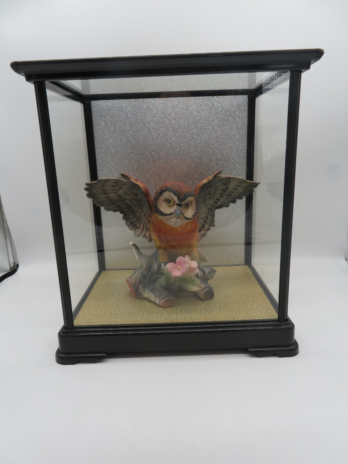 Vintage Owl J. Byron Porcelain Figurine w/Napcoware Glass Case Included Vintage Owl J. Byron Porcelain Figurine w/Napcoware Glass Case Included