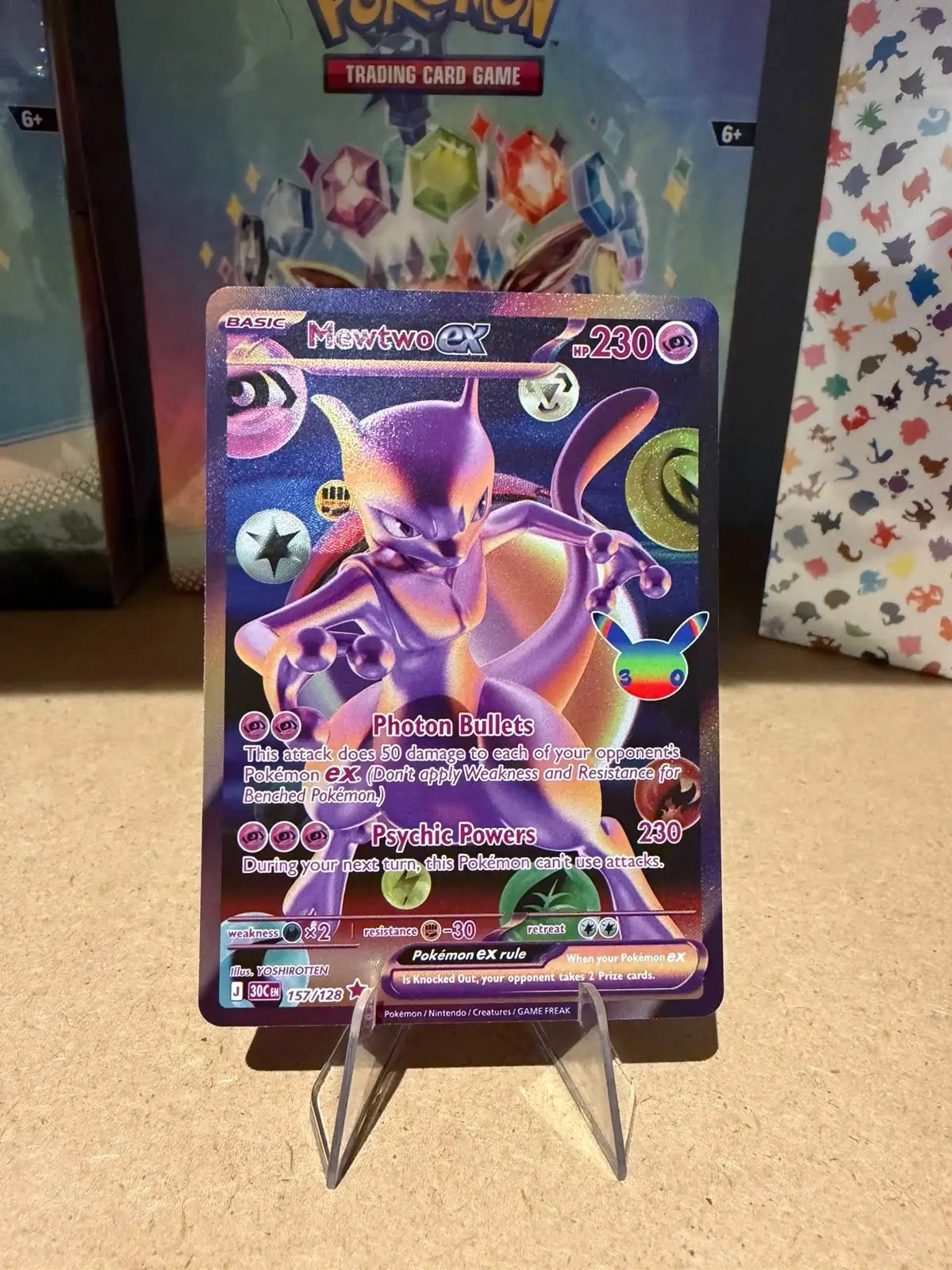Pokémon TCG - Mewtwo Ex 157/128 Futuristic Rare - 30th Anniversary Celebration