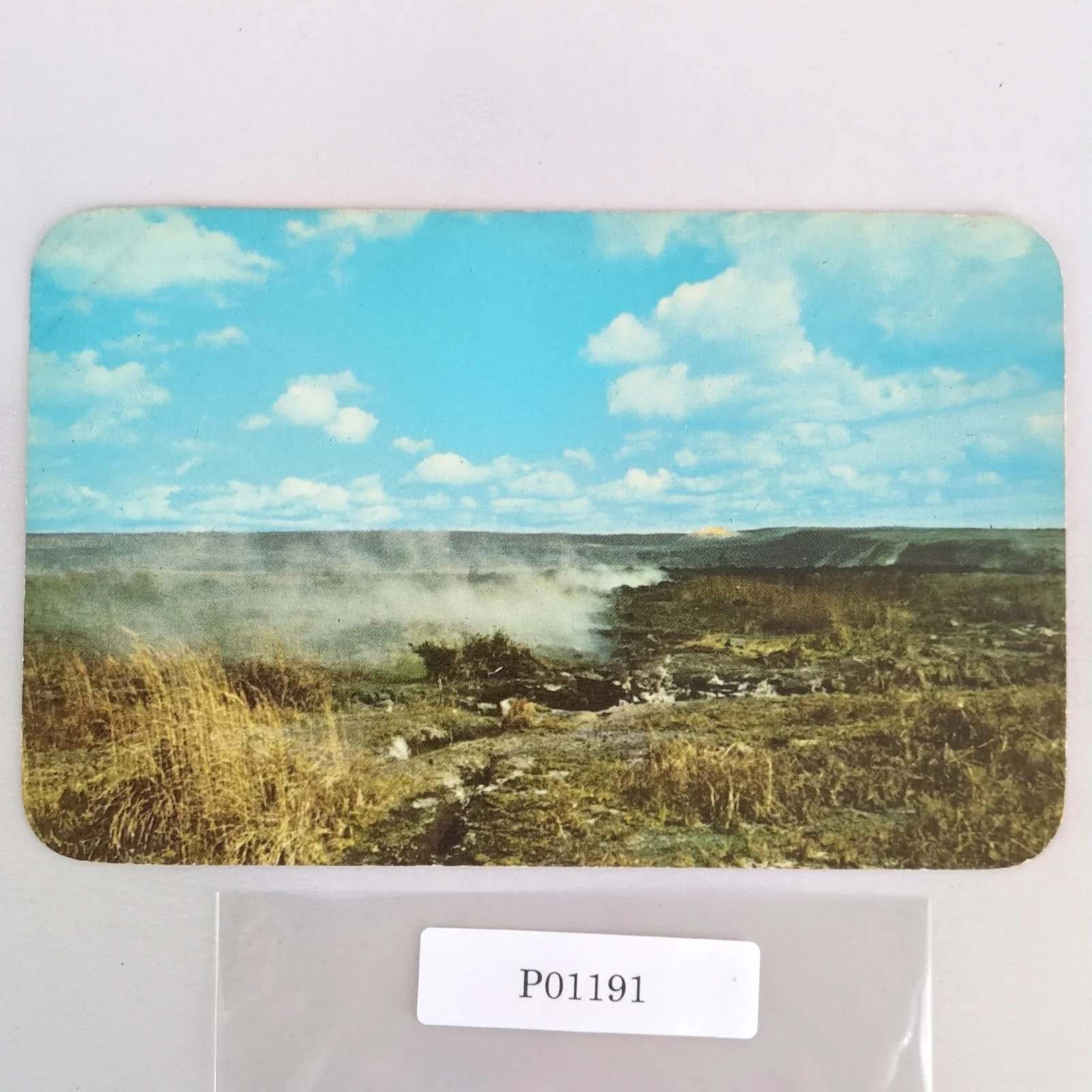 Steam Cracks Floor of Kilauea Hawaii Volcanos National Park 1960s Postcard HI