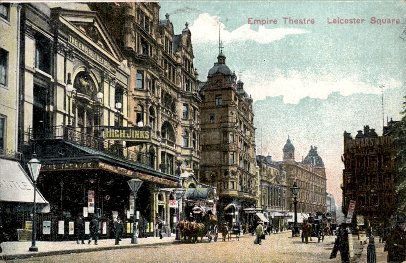 Leicester Square Empire Theatre c1900s-10s Vintage Postcard