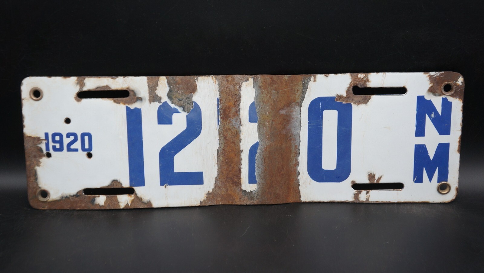 1920 NEW MEXICO Porcelain License Plate # 12120