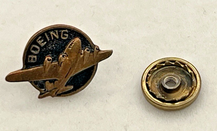 VTG 1930s Boeing 307 Stratoliner Employee Factory Lapel Pin WWII Era Screw Back VTG 1930s Boeing 307 Stratoliner Employee Factory Lapel Pin WWII Era Screw Back