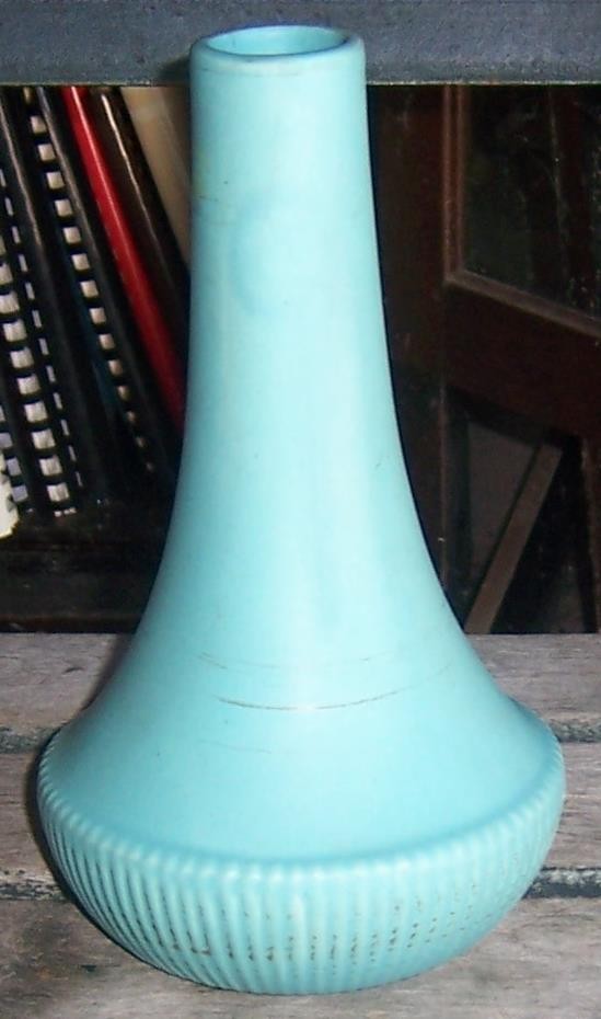 McCoy Pottery Bright Blue Matte Glaze Genie Bottle Tall Vase Decorative