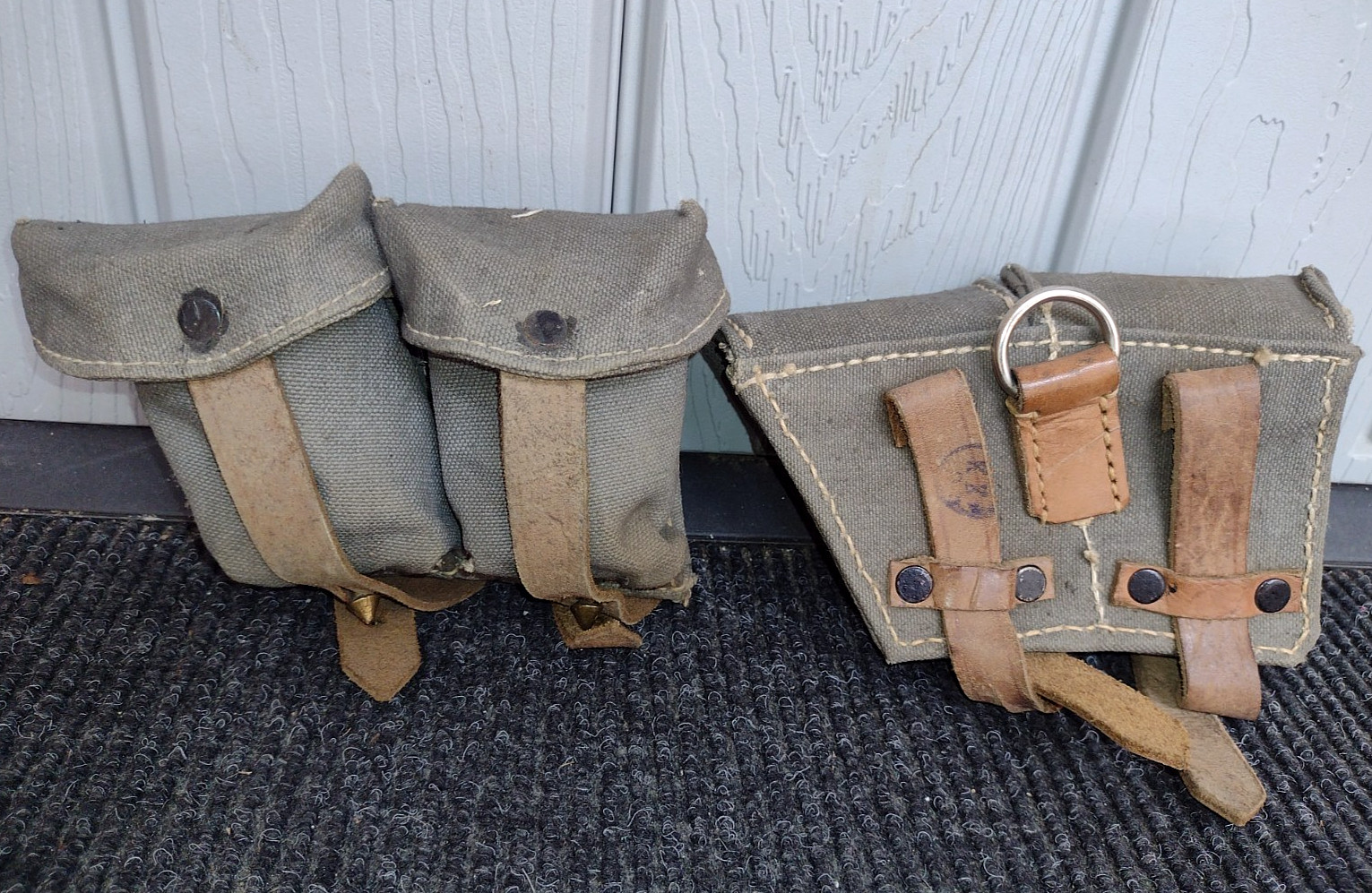 SET OF (2) ORIGINAL BULGARIAN M95 AMMO POUCH STEYR M95 MANNLICHER CANVAS SET OF (2) ORIGINAL BULGARIAN M95 AMMO POUCH STEYR M95 MANNLICHER CANVAS