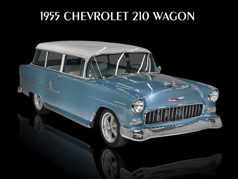 1955 Chevrolet 210 Station Wagon Metal Sign: LARGE SIZE 12 X 16 - 