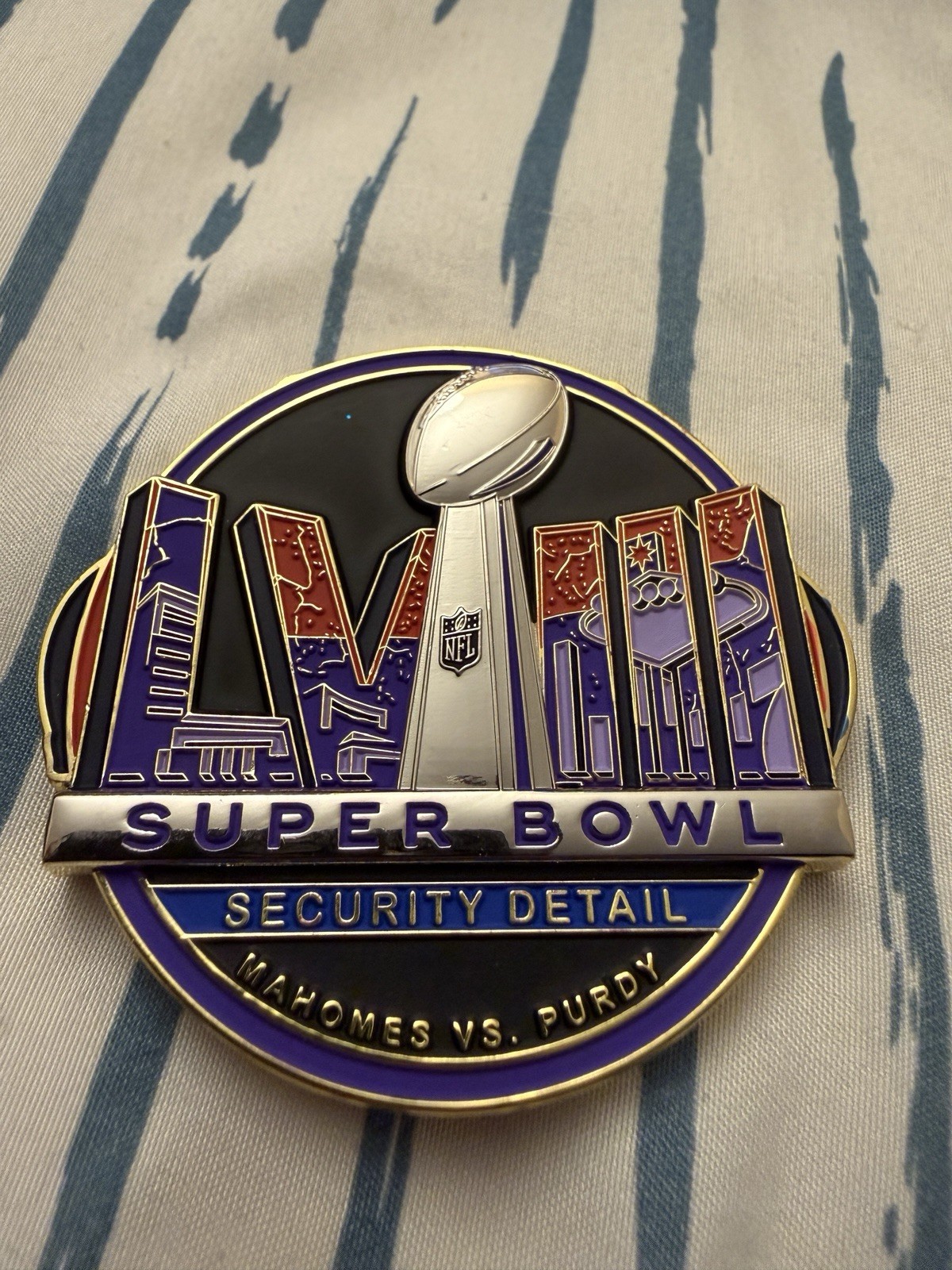 Super Bowl LVIII Security Detail Challenge Coin Chiefs 49ers Las Vegas