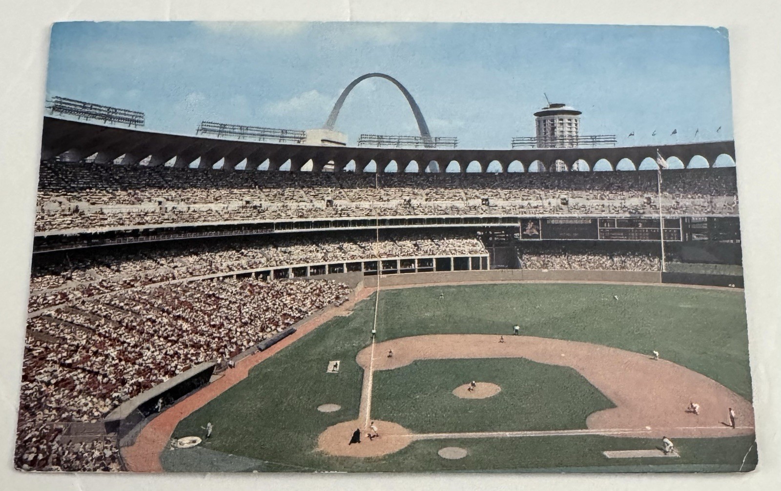 Vtg 1970\'s Postcard St Louis Cardinals Baseball Busch Stadium St Louis Mo