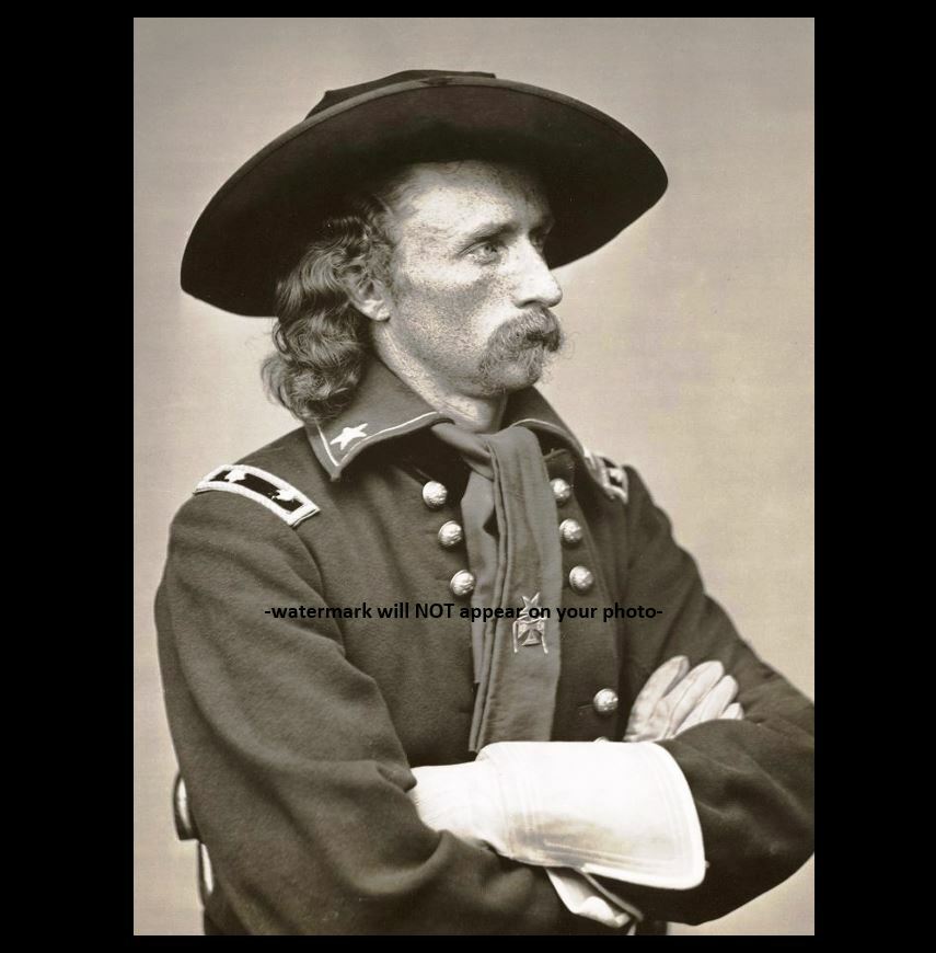 1865 George Armstrong Custer PHOTO Major General Portrait Uniform Last Stand