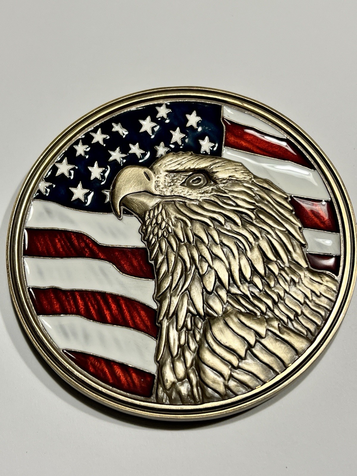 Batesville LifeStories Eagle Keepsake Medallion 240187 Bronze American Flag