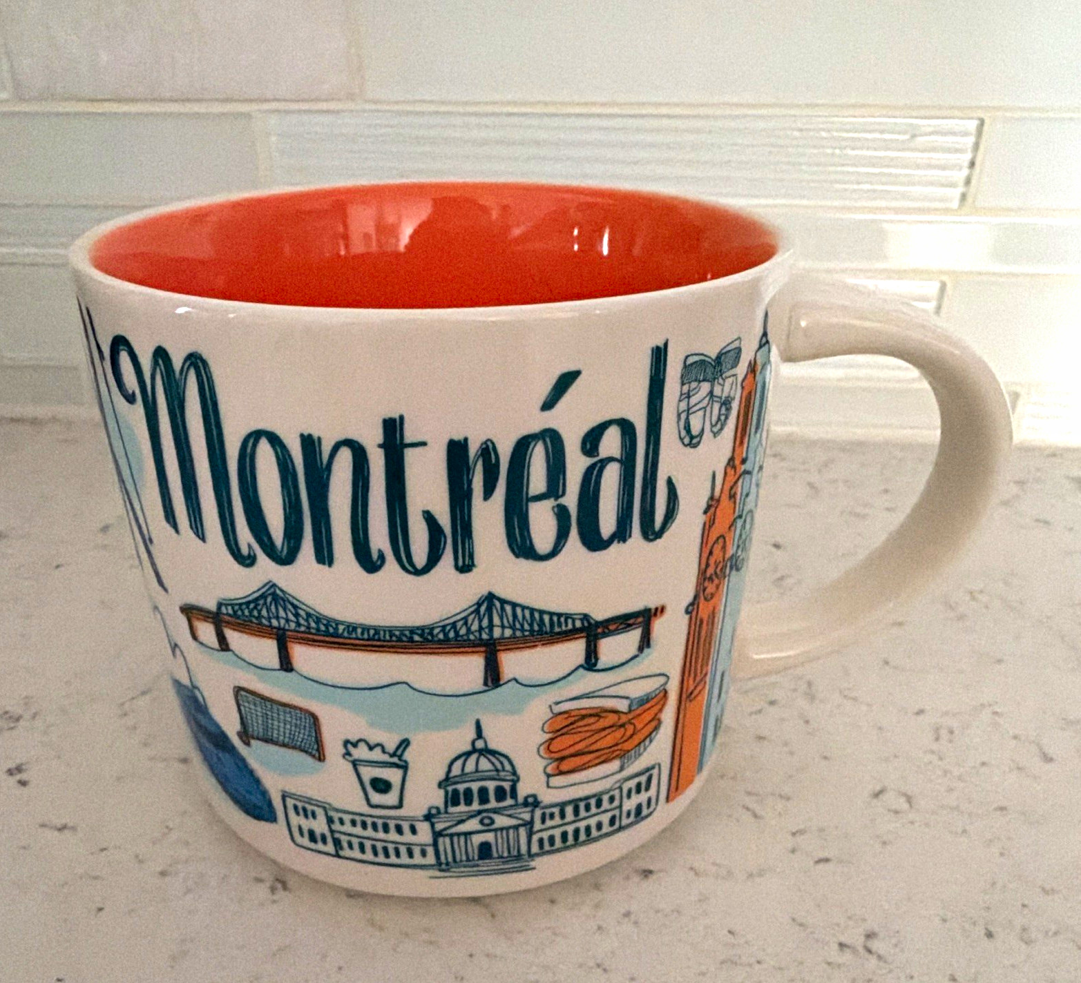 Starbucks Been There Series Montreal Across the Globe 2018 Mug White/Orange