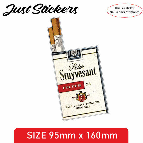 PETER STUYVESANT-Vintage-Cigarette-Bumper-Sticker-for-car,-toolbox,-fridge,-wind