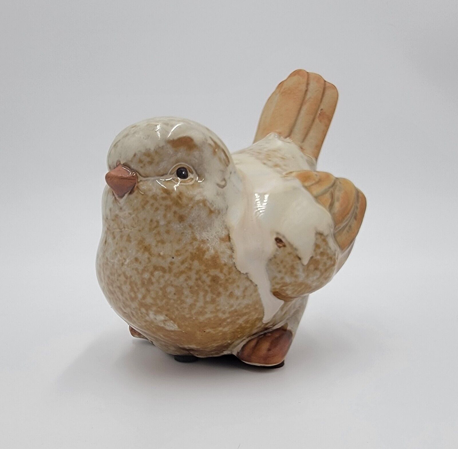 Ceramic Glazed Little Bird Figurine