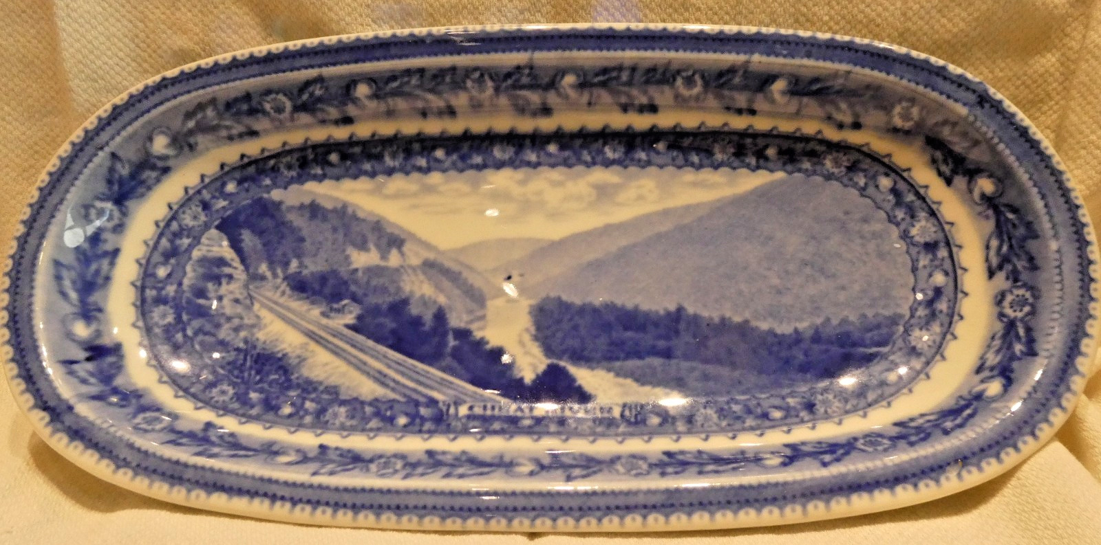 Railroad Dining China Baltimore & Ohio Centinnial Vegetable Tray Cheat River
