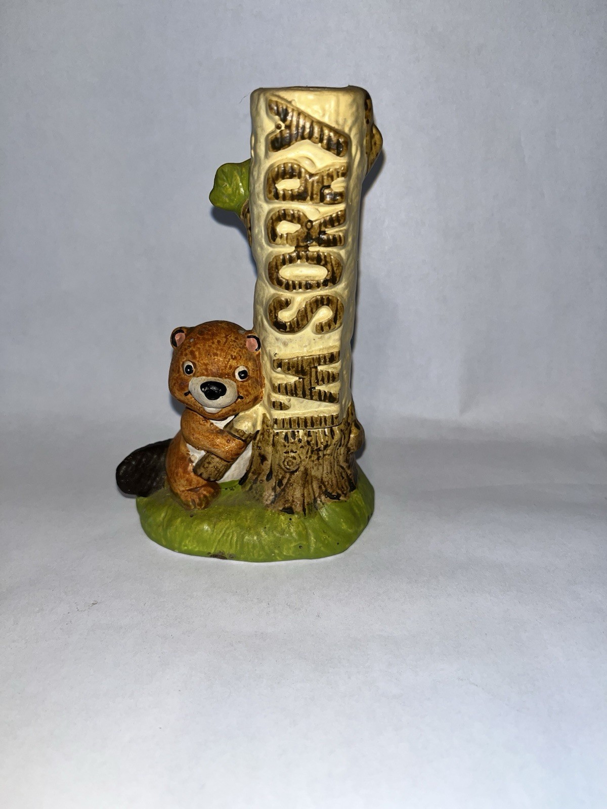Vintage 1979 Enesco ‘I’m Sorry’ Ceramic Beaver Vase 