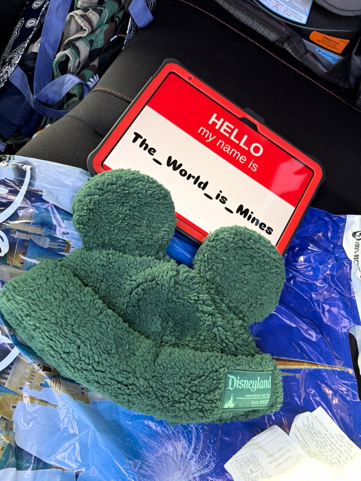 New SOLD OUT 2026 Disneyland Mickey Mouse Green Fuzzy Sherpa Ear Hat Cap Adult