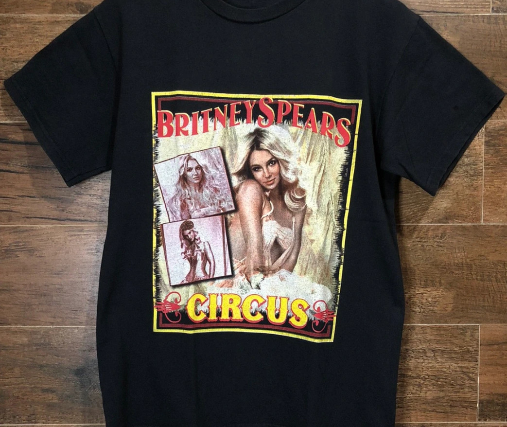 Vintage Britney Spears Circus Tour Shirt Black Unisex S-234XL