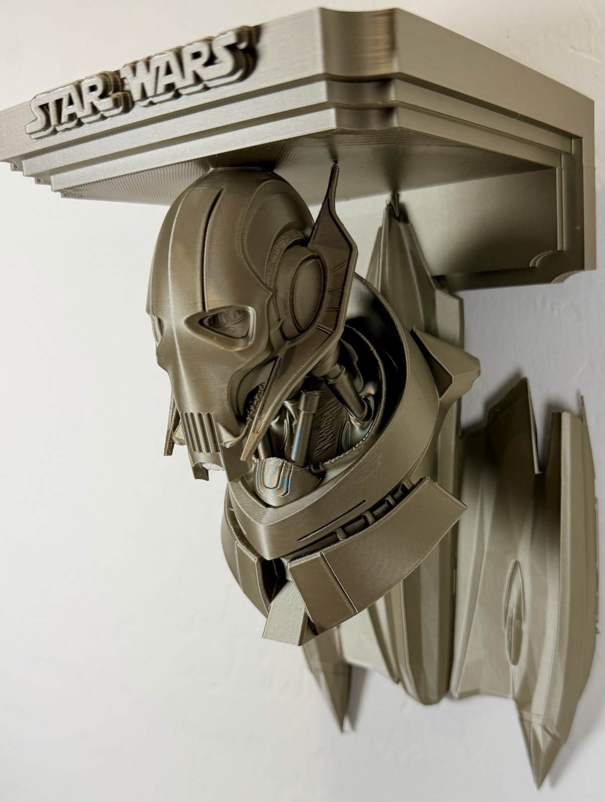 Star Wars General Grevious Soulless One Like 5x5 Top Wall Shelf Collectible