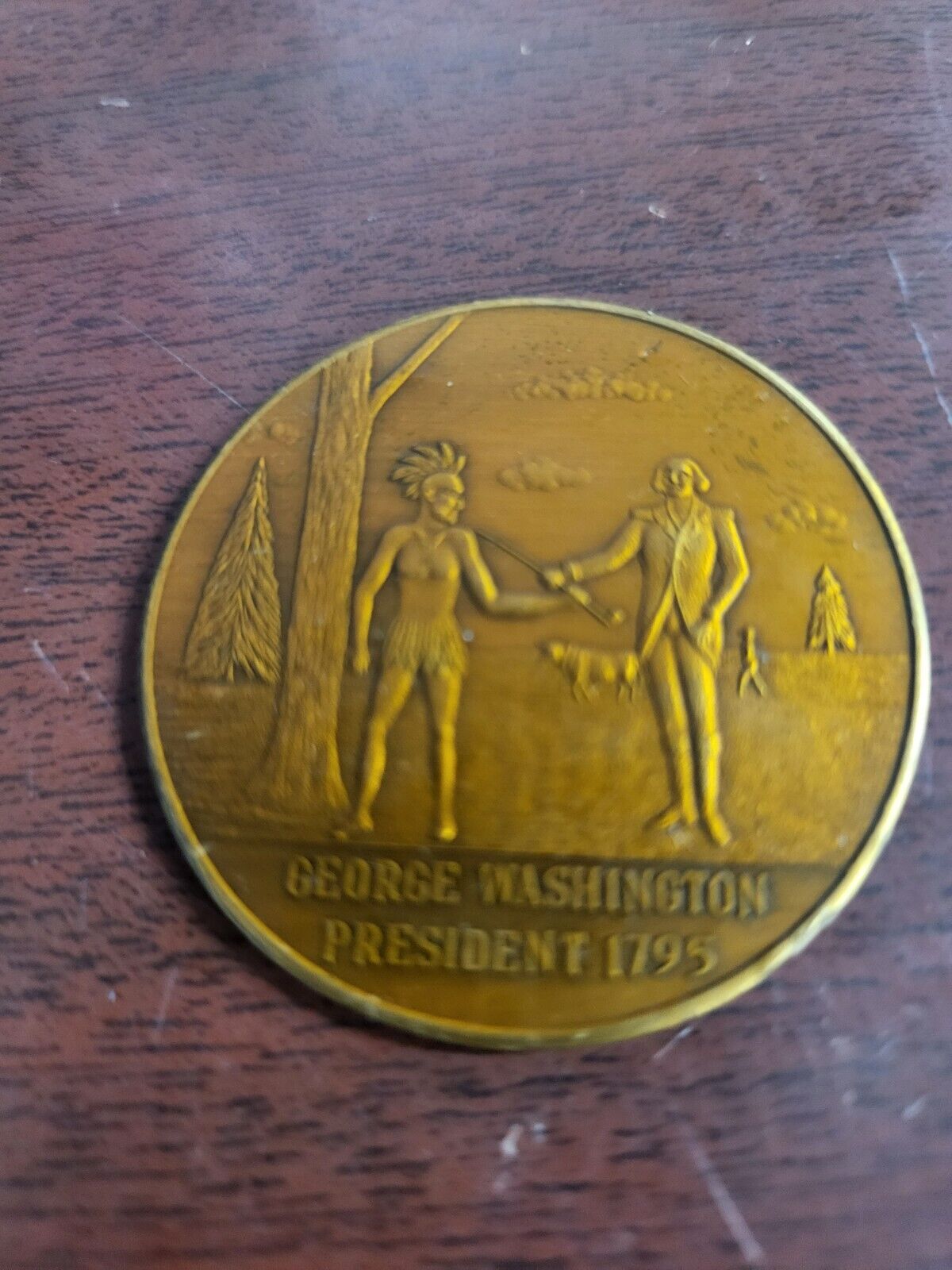 Vintage Commemorative Coin 175th Anniv. Treaty Of GreeneVille 1970  #178  *