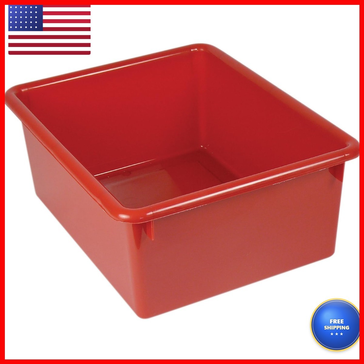 Romanoff ROM16102 Plastic Bin 13.5in H x 10.75in W - Red No Lid Romanoff ROM16102 Plastic Bin 13.5in H x 10.75in W - Red No Lid
