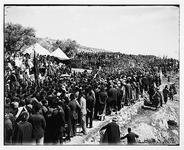 Photo:Jericho Jordan 1900s Epiphany Ceremony Crowd Procession Print