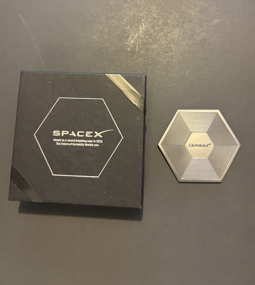 SpaceX 2023 EMPLOYEE ONLY COLLECTIBLE SILVER MEDALLION RARE 2023 Milestones