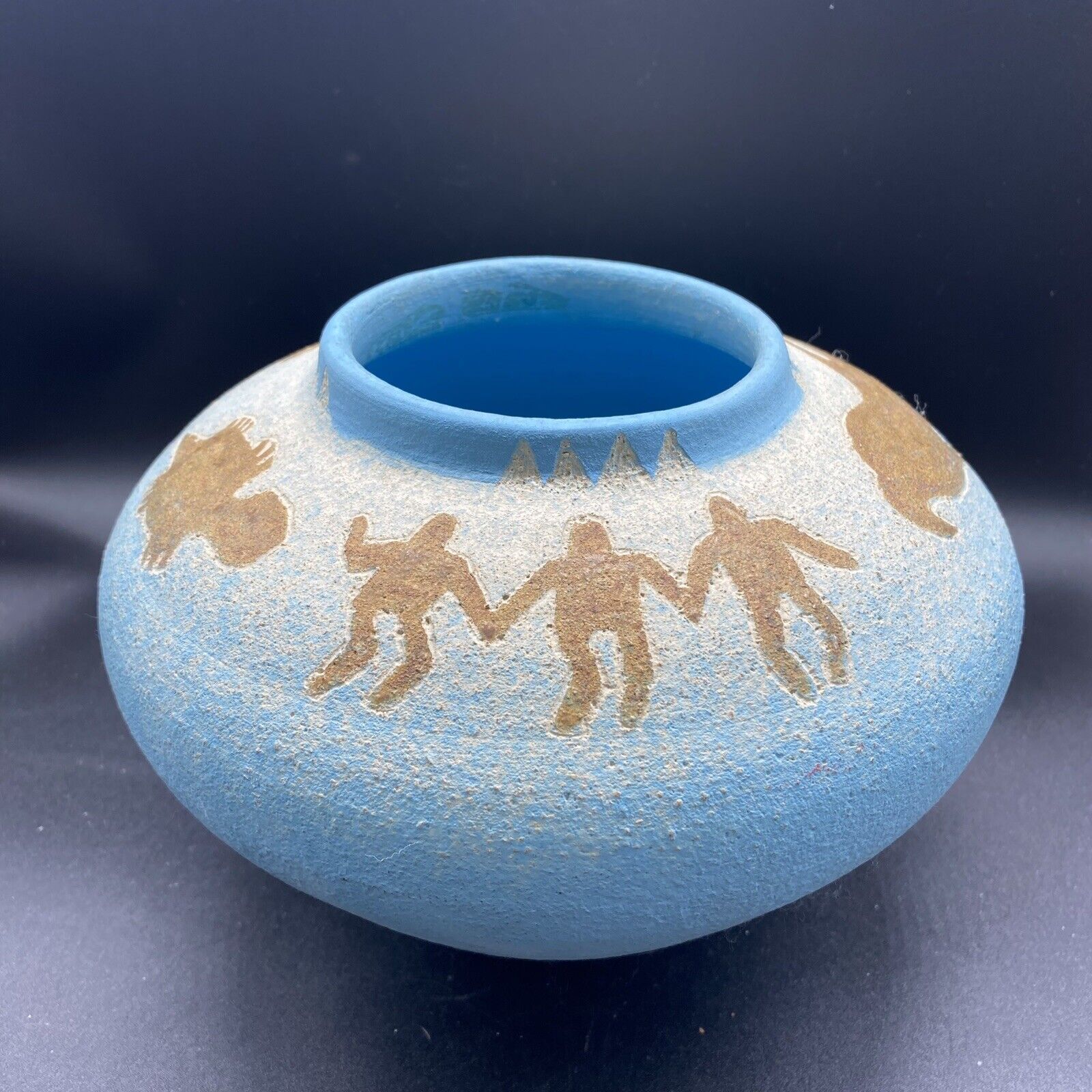 Vintage Six Nations Talking Earth Pottery Vessel Steve T. Smith 1982 Rare