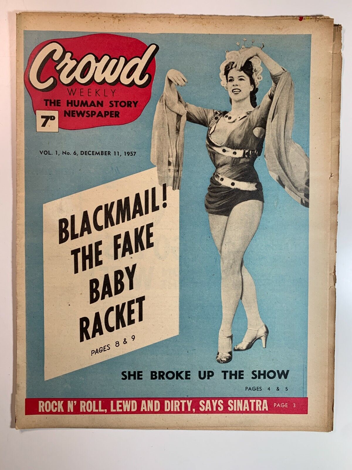 Vintage UK - Crowd Weekly - The Human Story Newspaper 11 December 1957