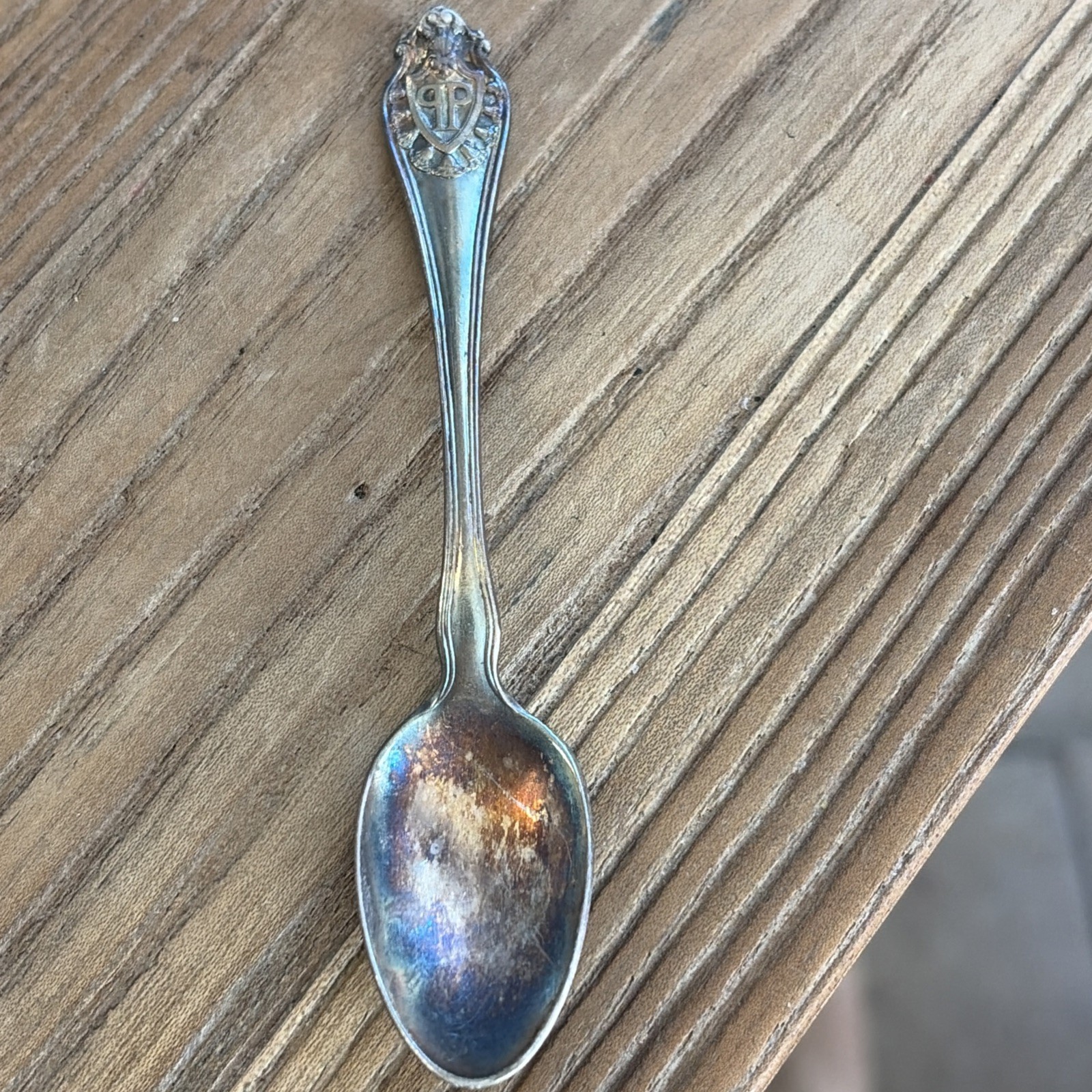 VTG New York Plaza Hotel, PP Logo, Demitasse Spoon, 1945