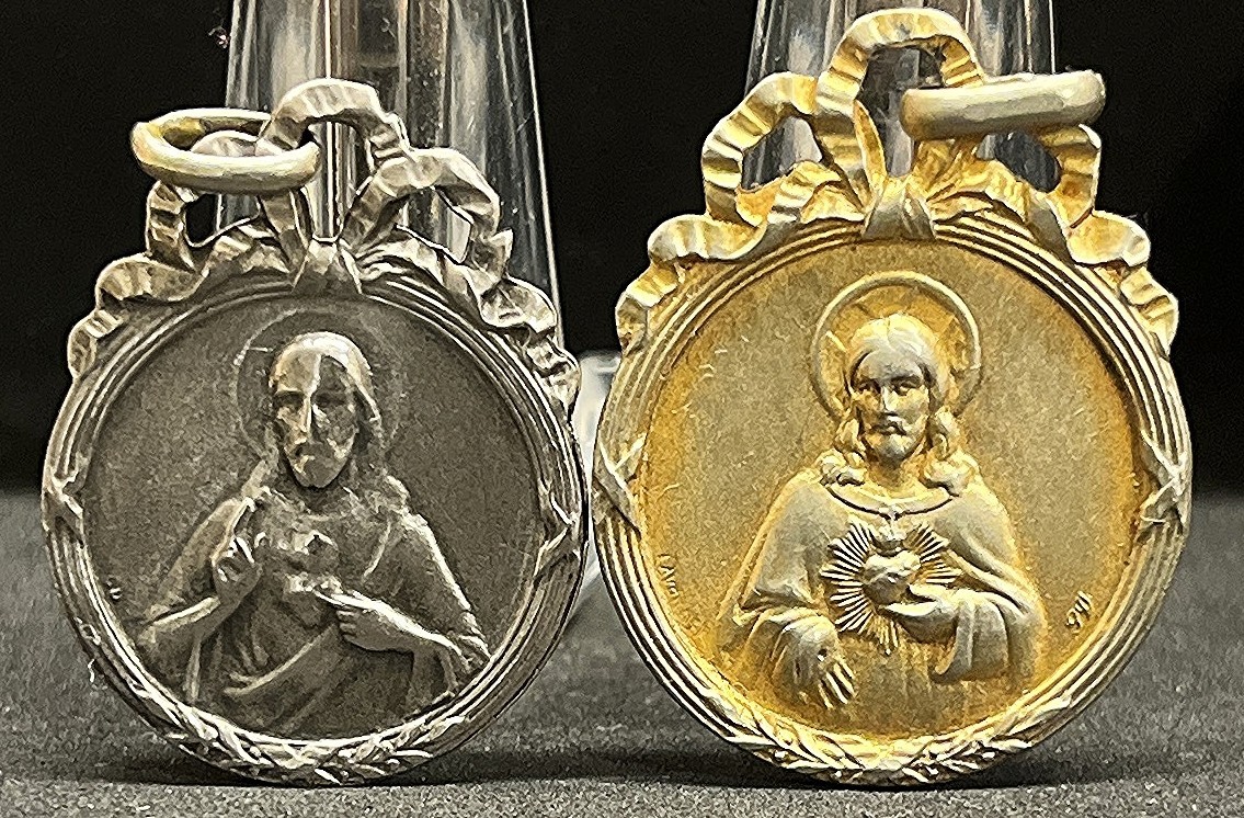 France 1910´ old lot x2 Sacred Heart, Our Lady of Pompeii (Lavrillier) Mary Help