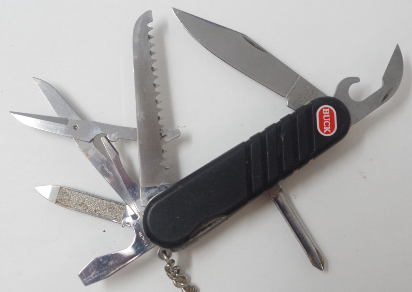 SwissBuck Remedy Wenger Buck Handyman Swiss Army Pocket Knife 85mm - TSA Auction