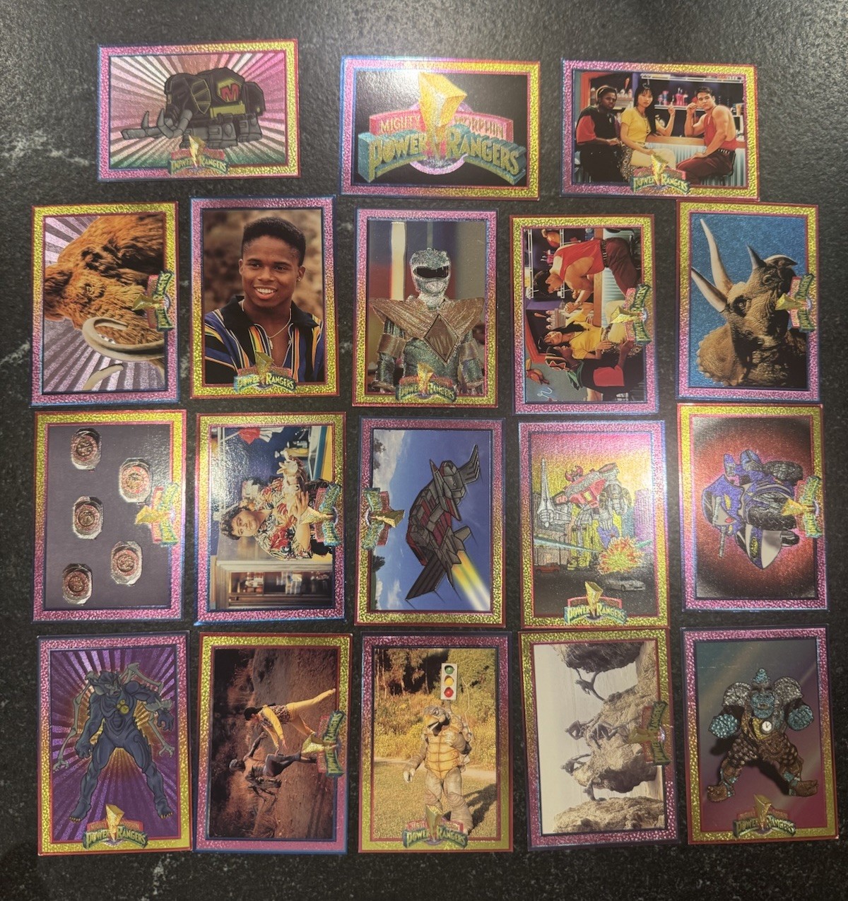 1994 Saban Mighty Morphin Power Rangers Foil Chase Cards - Lot of 18